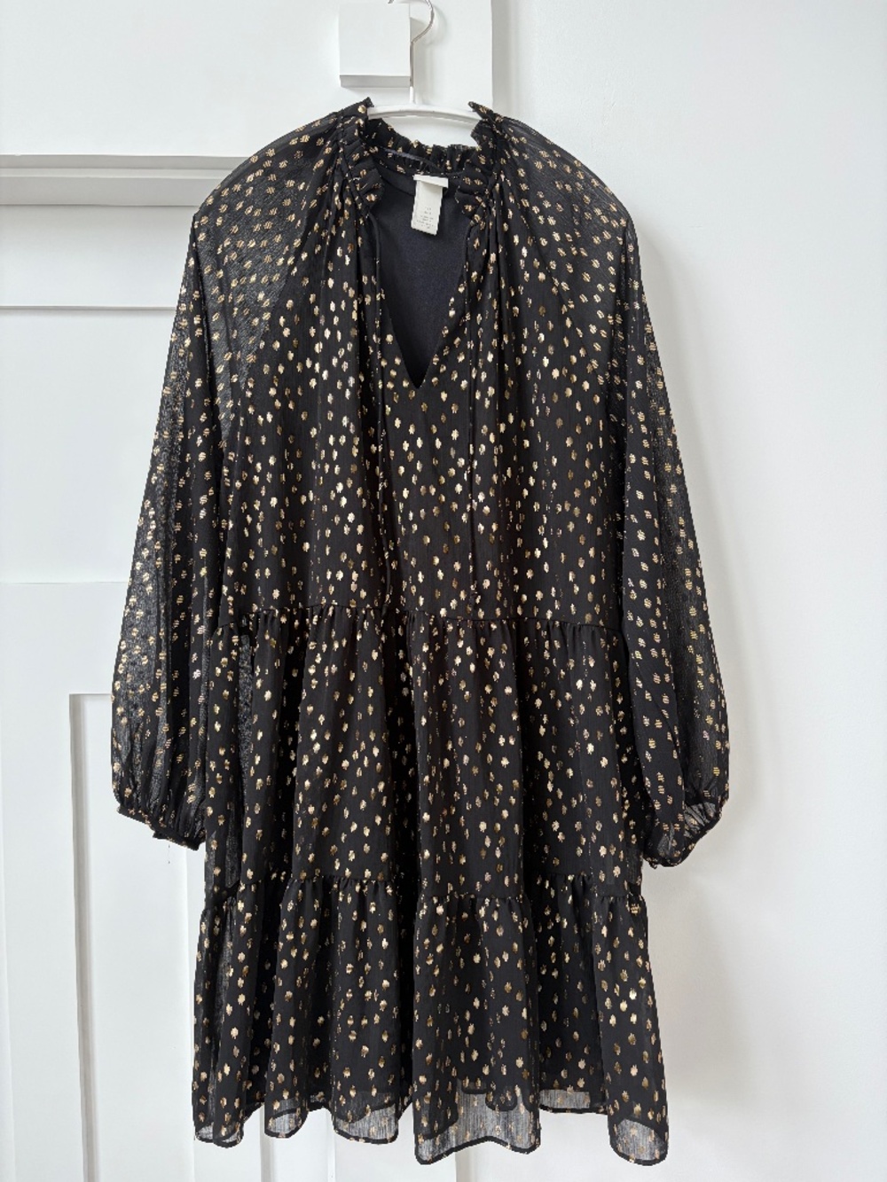 H&M black and gold dress